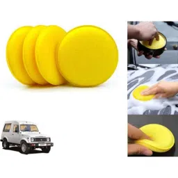 Auto Pearl Polyurethane Beige Washing &a; Waxing Polish Foam Sponge for Gypsy (Pack of 4)-picture-45