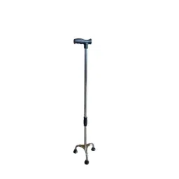 Medimove Steel Silver Chrome Large Size Height Adjustable Walking Stick, M04 image 2