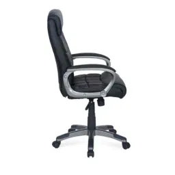 Modern India Leatherette Black High Back Office Chair, MI280 (Pack of 2) image 2