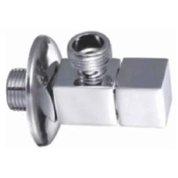 Cera Brass Silver Angle Cock with Wall Flange, F8040205-picture-14