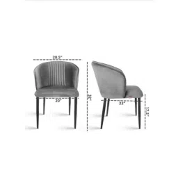 Modern India Seating Grey Velvet Dining Chair, MISPC22 image 3