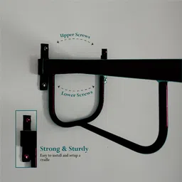 minikidz New Born Baby Adjustable Wall Iron Hanger, for Baby(Screws not included) image 4