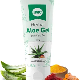 IMC Herbal Aloe Gel | Helps To Treat Acne & Dull Skin | For Face, Neck, Hands & Skin image 1