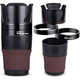 Kozdiko 4-in-1 Multifunctional Car Cup/Drink Holder Expander Adapter with 360 Degree Rotating &a; Adjustable Storage Box for Toyota Etios Liva-picture-45