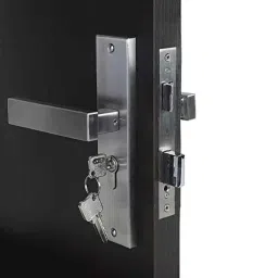 Homexpert LB1007-CYS 8 inch 60mm Stainless Steel Silver Cylindrical Plate One Side Key Mortise Door Lock Set-image-13