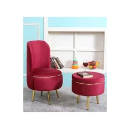 Modern India Seating Red Velvet Dining Chair, MISPC50 image 5