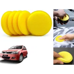 Auto Pearl Polyurethane Beige Washing &a; Waxing Polish Foam Sponge for Urban Cruiser (Pack of 5)-picture-13