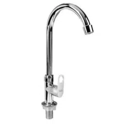 Spazio Oreo Stainless Steel Silver Chrome Finish Swan Neck Kitchen Tap-picture-34