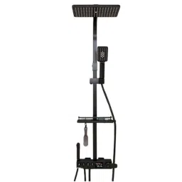 NextGen Brass Painted Wall Mount Thermostat Shower Set with Digital Display-picture-28