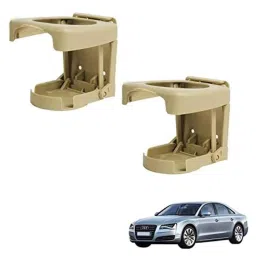 Kozdiko Plastic Beige Foldable Car Drink Holder for Audi A8 (Pack of 2)-picture-32