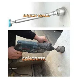 Krost Concrete Wall Drill Bit Hole Saw Cutter + Connecting Rod With Wrench For Brick Cement Stone. (45mm Holesaw) image 4