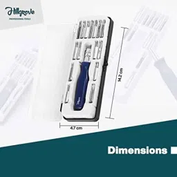 Hillgrove 16-in-1 Portable Pocket Screwdriver Set for Phone, Laptop, PC, Glasses &a; Computer, HGCM899 image 5