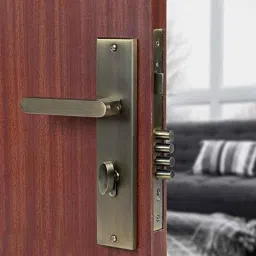 Voltizi 10 inch Stainless Steel 304 Antique Brass Finish Cylindrical Plate Mortise Door Lock Handle Set, LB304-picture-23