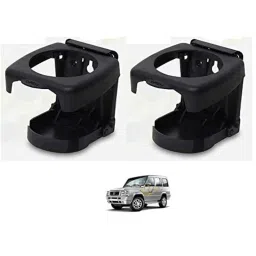 Kozdiko Plastic Black Foldable Car Drink Holder for Tata Sumo (Pack of 2)-picture-28