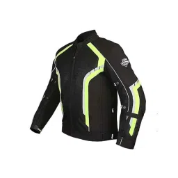 Biking Brotherhood Neon Cordura &a; Mesh Panel Xplorer Riding Jacket, Size: Small image 2