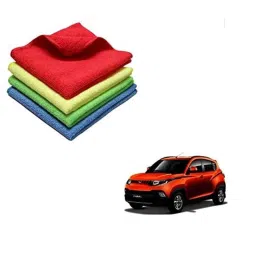 Kozdiko 40x40cm 300GSM Microfiber Cleaning Cloth for Mahindra KUV 100 (Pack of 4)-picture-39