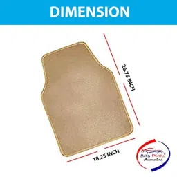 Auto Pearl 5 Pcs Polyester Beige Car Floor Carpet Set for Maruti Suzuki Baleno 2020 onwards image 4