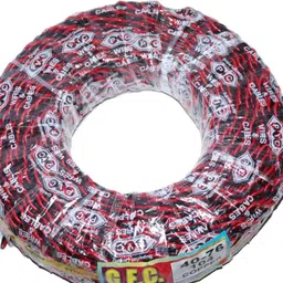 Super GEC 2 Core Copper Red &a; Black Flexible Twin Twisted Home Appliances Wire, 40-76/104, Length: 82 m-picture-26