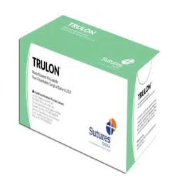 Trulon 12 Foils 2-0 USP 35cm 3/8 Circle Reverse Cutting Monofilament Polyamide Non Absorbable Surgical Suture Box, SN 3336A-picture-35