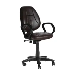 VJ Interior Leatherette Brown Medium Back Executive Chair with Adjustable Height, VJ-411-picture-18
