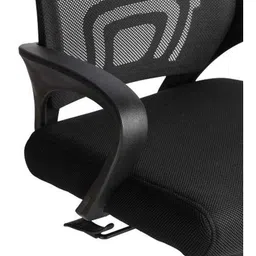 VJ Interior Sencillo Polypropylene &a; Upholstery Net Fabric Black LB Task Chair, VJ-407 image 5