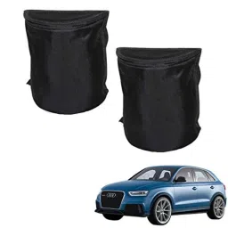Kozdiko 2 Pcs Black Semi Cylindrical Car Dustbin Set for Audi Q3-picture-48