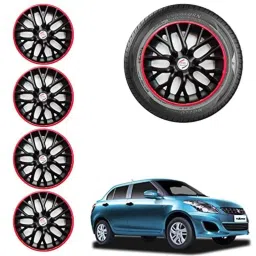 Auto Pearl 4 Pcs 14 inch ABS Black &a; Red Car Wheel Cover Set for Maruti Suzuki Swift Dzire Type 2-picture-45