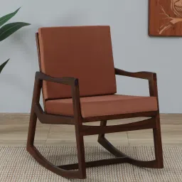 woodsworth from pepperfry Aalst Sheesham Wood Rocking Chair in Provincial Teak Finish image 1