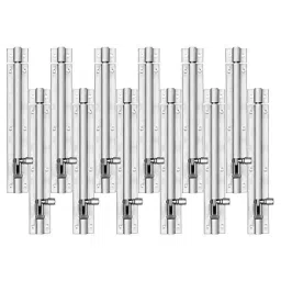 Voltizi 8 inch Stainless Steel Silver Matt Finish Morden Plain Tower Bolt (Pack of 12)-picture-11