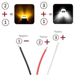 JBRIDERZ 2 Pcs Handle Weight Bar White Yellow LED Indicator Set for Hero Splendor NXG image 4