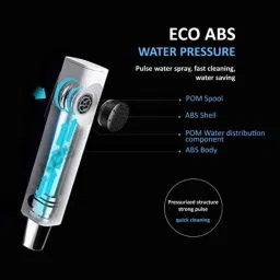 KCS KH-WHF ABS Health Faucet with 1.25m Stainless Steel Flexible Hose Pipe &a; Wall Hook, 1001 image 5