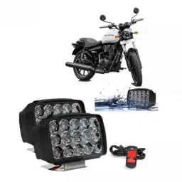 Cartronics 15 LED 2 Pcs Fog Light Set with On/Off Switch for Thunderbird Black-picture-33