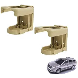 Kozdiko Plastic Beige Foldable Car Drink Holder for Mahindra Logan (Pack of 2)-picture-22