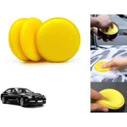 Auto Pearl Polyurethane Beige Washing &a; Waxing Polish Foam Sponge for 730D (Pack of 3)-picture-21