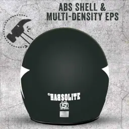 Habsolite HB-ESG Ecco Star Open Face Green Helmet With Detachable Cap &a; Adjustable Strap, Size: Medium image 2