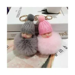 Delhi Deals 2 Pieces Sleeping Baby Doll Key Chain Set image 3