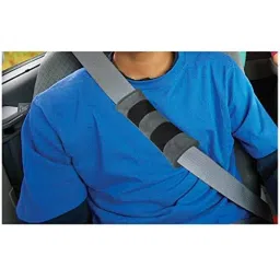 Kozdiko 2 Pcs Valvet Grey &a; Black Seat Belt Cushion Pillow Set for BMW 3 Series image 2