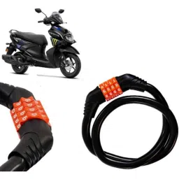 Auto Pearl Black &a; Orange 4 Digit Anti-Theft Combination Number Lock for Ray ZR-125FI BS6-picture-18