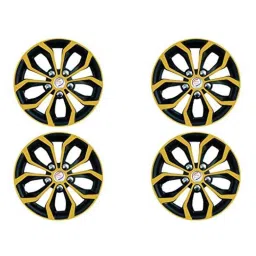 Auto Pearl 4 Pcs 14 inch ABS Golden &a; Black Car Wheel Cover Set for Maruti Suzuki Swift Dzire T1 image 2