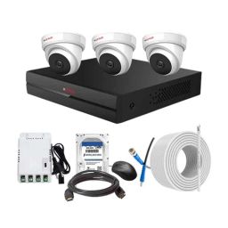 CP Plus 2.4MP Full HD Audio Indoor &a; Outdoor CCTV Combo Kit with 4Ch DVR, 3 Dome Camera, 4Ch SMPS, 70m Copper Cable, 1TB HDD &a; Connectors-picture-1