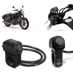 Auto Pearl Aluminium Black Flasher Relay Indicator Blinker with Switch for Classic Stealth BS6-picture-28