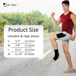 Dr Odin Cotton Black Tailored Support Foot Binder for Injury Recovery &a; Enhanced Stability with Open Heel, Size: L image 4