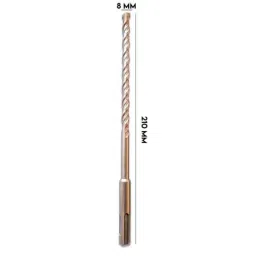 SDS Plus 8x210mm Silver Hammer Drill Bit, AZHDB8-21 image 2