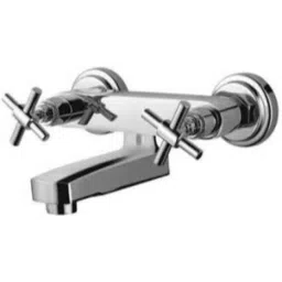 Hindware Axxis Chrome Brass Non-Telephonic Shower Arrangement Wall Mixer, F120016 image 1