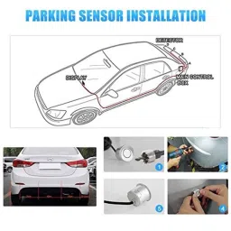 Kozdiko 4 Pcs White Reverse Car Parking Sensor Kit for Toyota Etioa Liva image 2