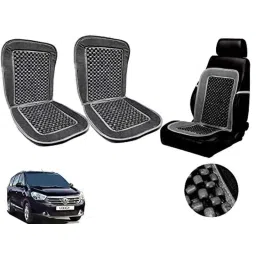 Auto Pearl PU, Velvet &a; Wooden Beads Grey Rectangular Seat Cushion for Renault Lodgy (Pack of 2 )-picture-16