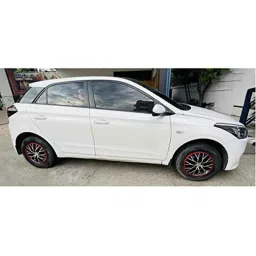 Prigan 4 Pcs 15 inch Polypropylene Black, Silver &a; Red Press Fitting Car Wheel Cover Set for Fiat Linea Active &a; Dynamic image 4