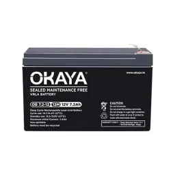 Okaya 12V 7.2Ah Rechargeable SMF or VRLA Battery, OB-7.2-12-picture-11