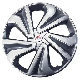 Auto Pearl 4 Pcs 14 inch Polypropylene Silver Press Type Car Wheel Cover Set with Retention Ring for Honda City ZX 2009-2010, 14WC_Tiago_Silver_CityZX_2009_2010 image 2