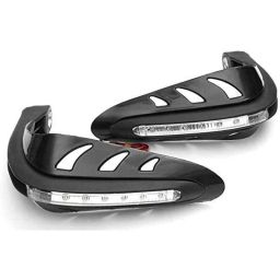 Meenu Arts Motorcycle Handguards with Led Light for 7/8 inch Grips - 300 * 140 * 110Mm (Black) for Yamaha R15 V2-picture-43